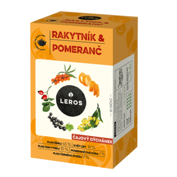 Rakytník a pomeranč čaj porcovaný 40g Leros